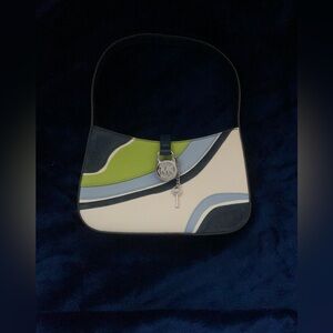 Michael Kors half moon multi colored and Stylish Handbag